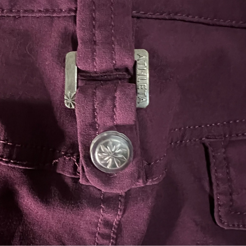 Athleta Burgundy Dipper Boot Cut Low Rise Athletic Outdoor Cargo Utility Pants - Picture 10 of 11